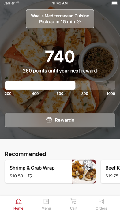 Wael's Mediterranean Cuisine iPhone screenshot 1 - Food & Drink app