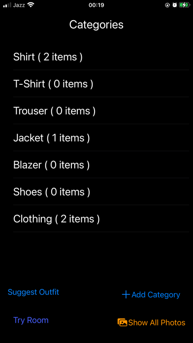 Wardrobe Clothing App Screenshot