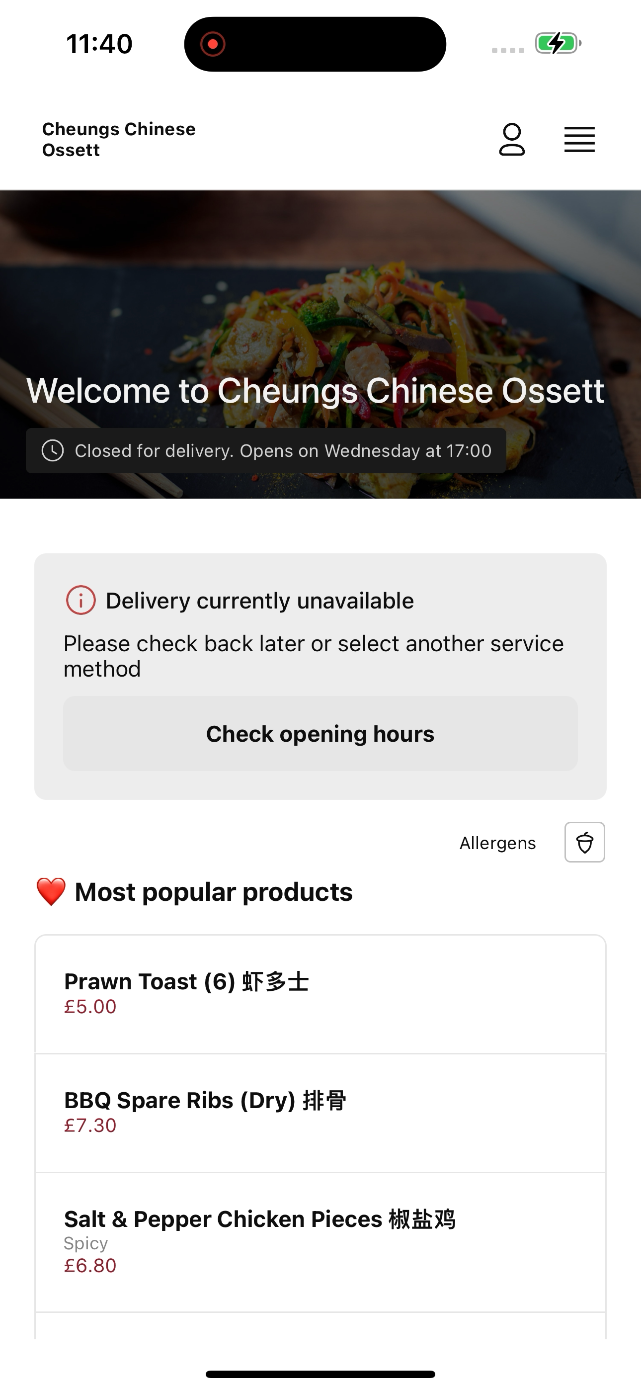 Cheungs Chinese Ossett screenshot 5