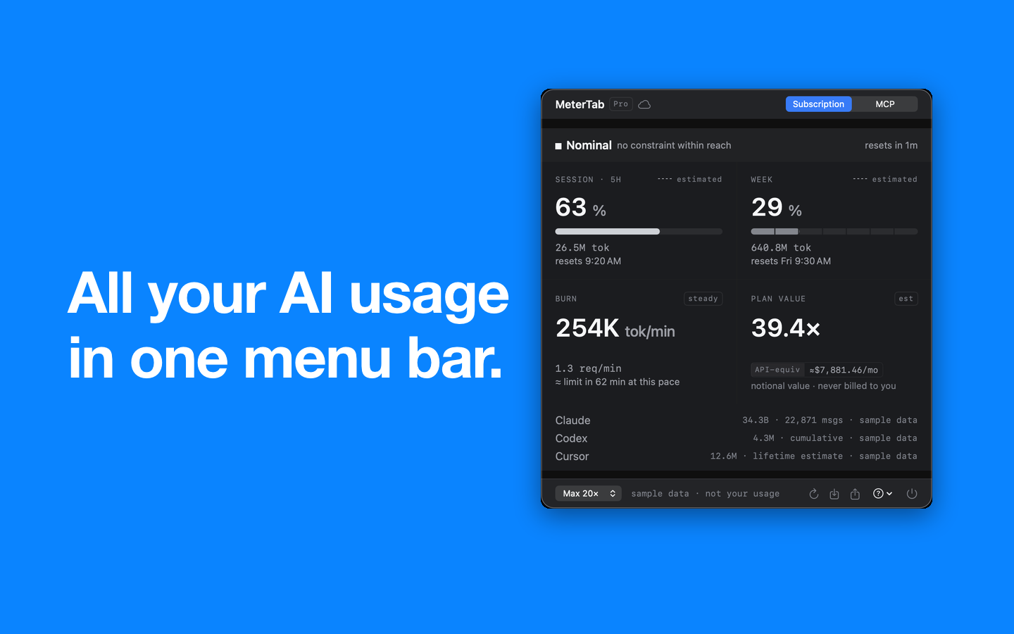 MeterTab: AI Usage screenshot 8
