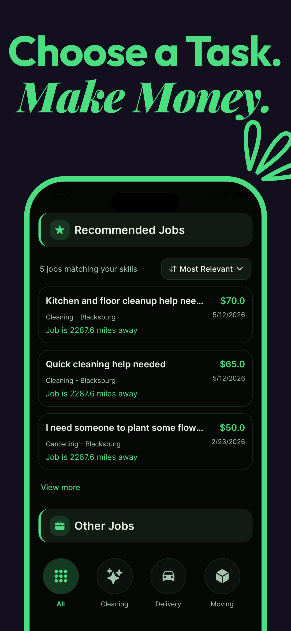 Taskr: Get Help. Earn Money. screenshot 3