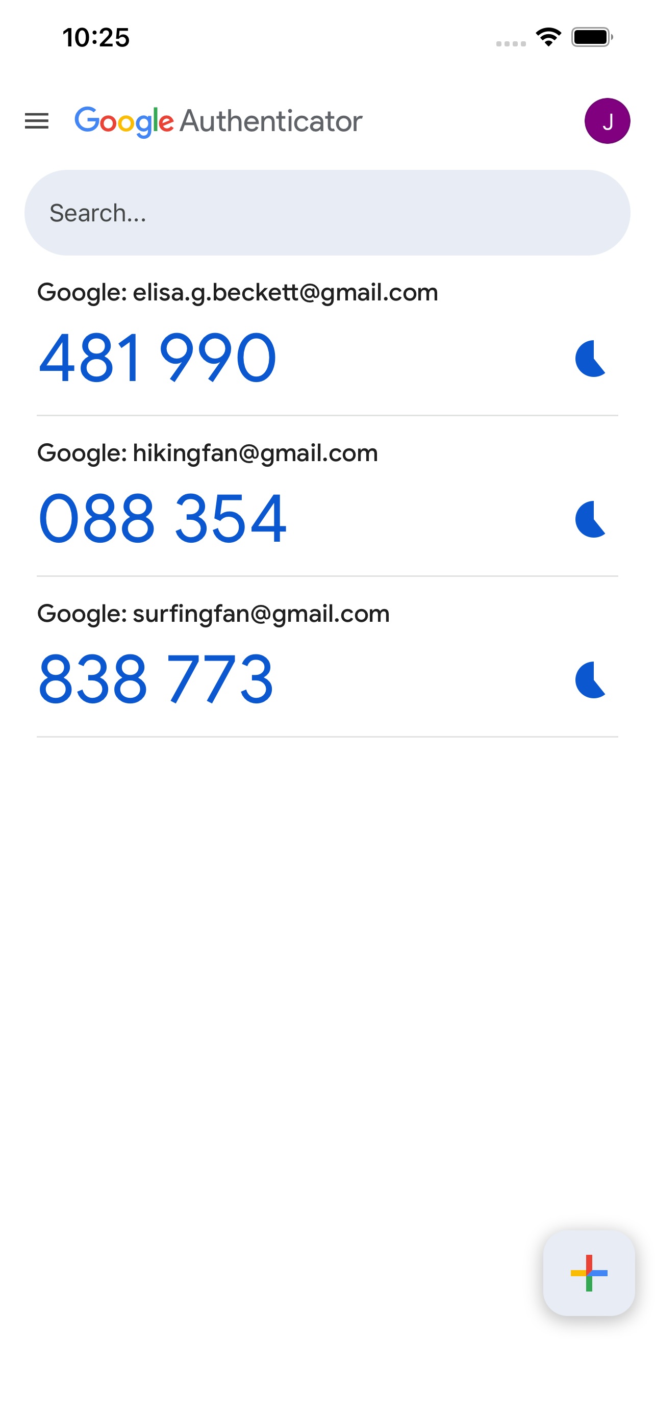 Google Authenticator screenshot 5