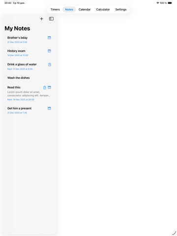 Planner365 iPad screenshot