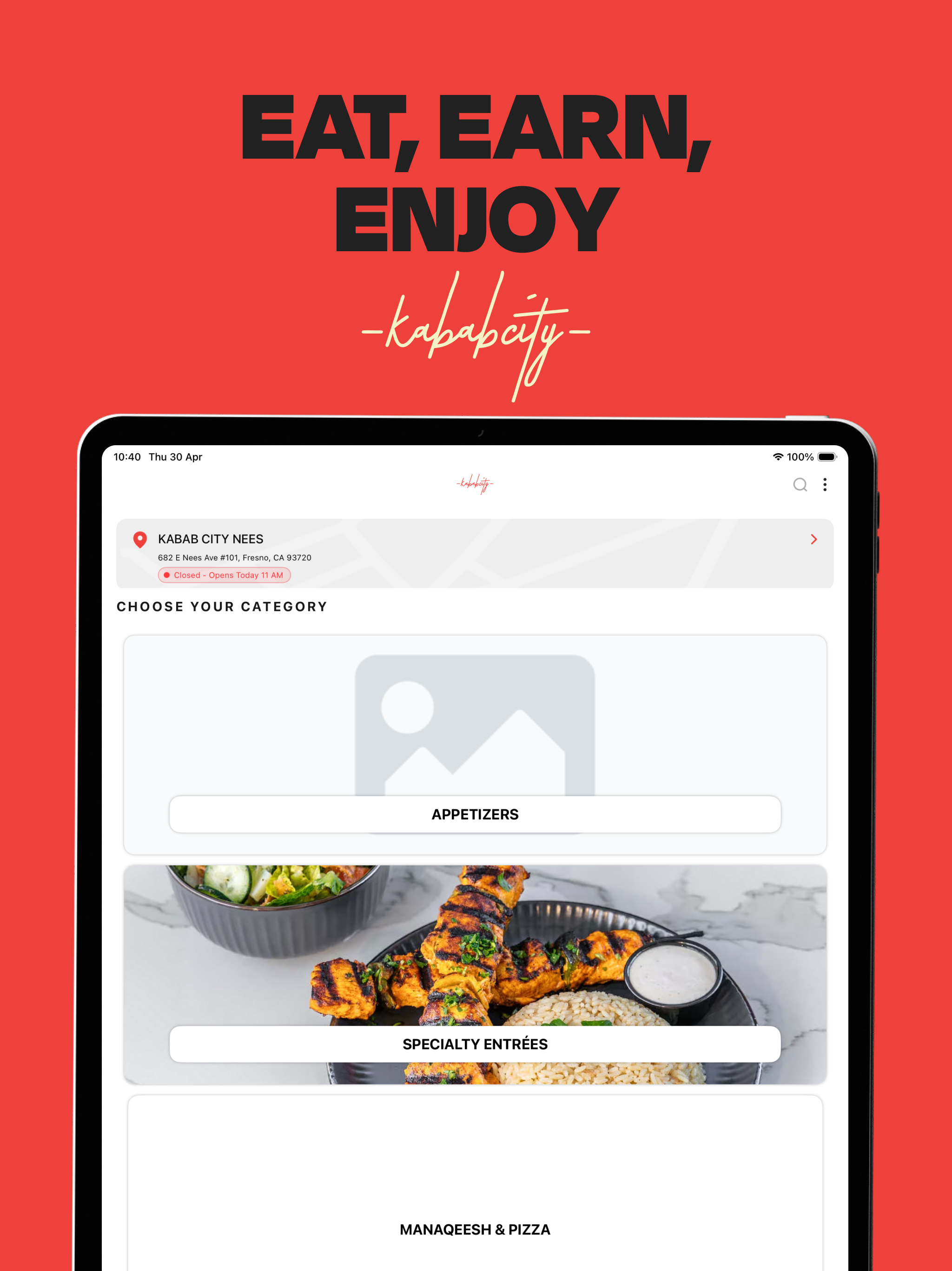 Kabab City Ordering