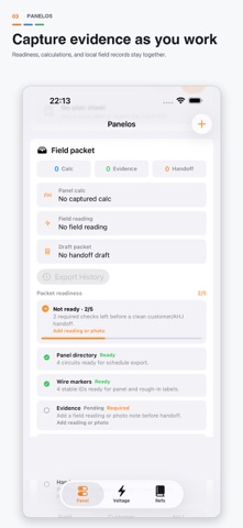 Panelos Electrician Tools iPhone screenshot