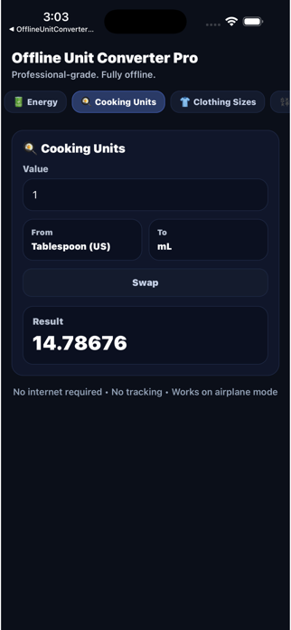 Offline Unit Converter Pro Screenshot 2 of 7