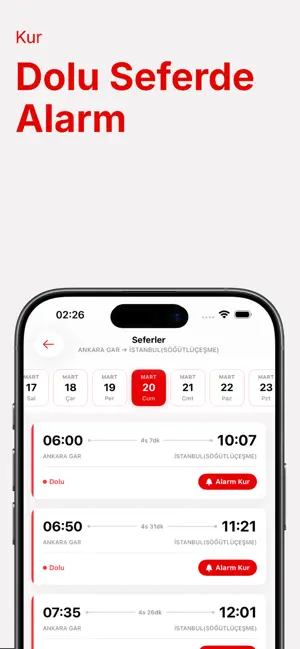 YHT Alarm: Tren Bileti Bul screenshot 3