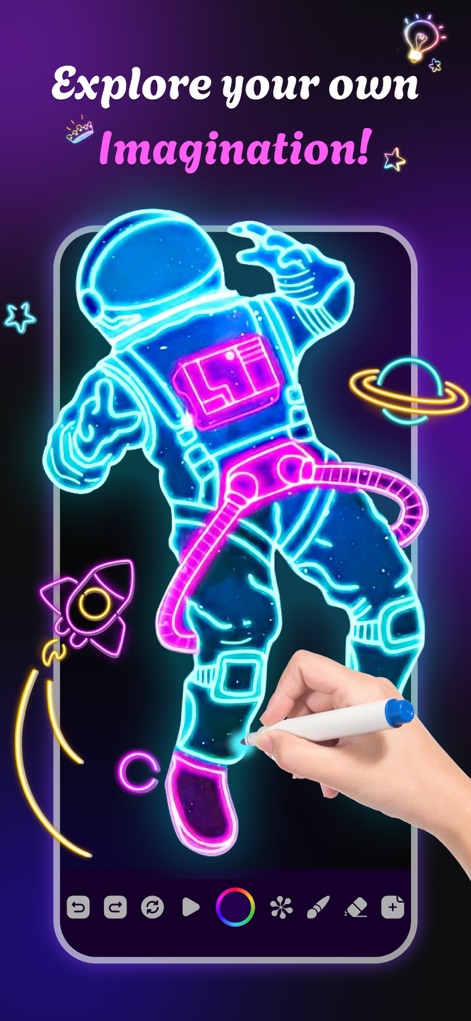 Neon Lines: Magical Drawing - Lifestyle App | MWM