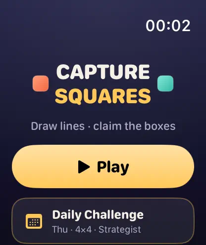 Screenshot #1 pour Capture Squares: Dot Boxes