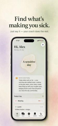 Korte: AI Gut & Food Coach iPhone screenshot