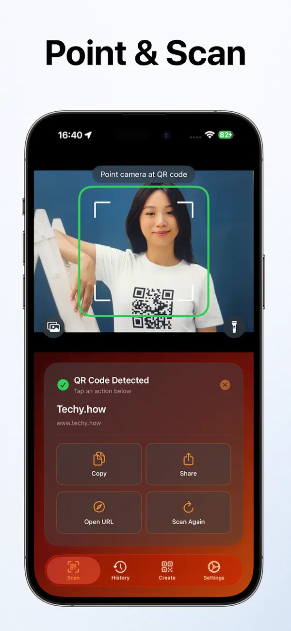 #1. QR Code Snap: Scan & Create (iOS) Ved: Cederic Schmid