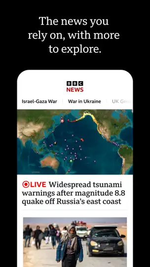 Capture d'écran de BBC: World News & Stories sur iPhone 7