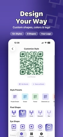 QR Forge - QR Code Creator iPhone screenshot