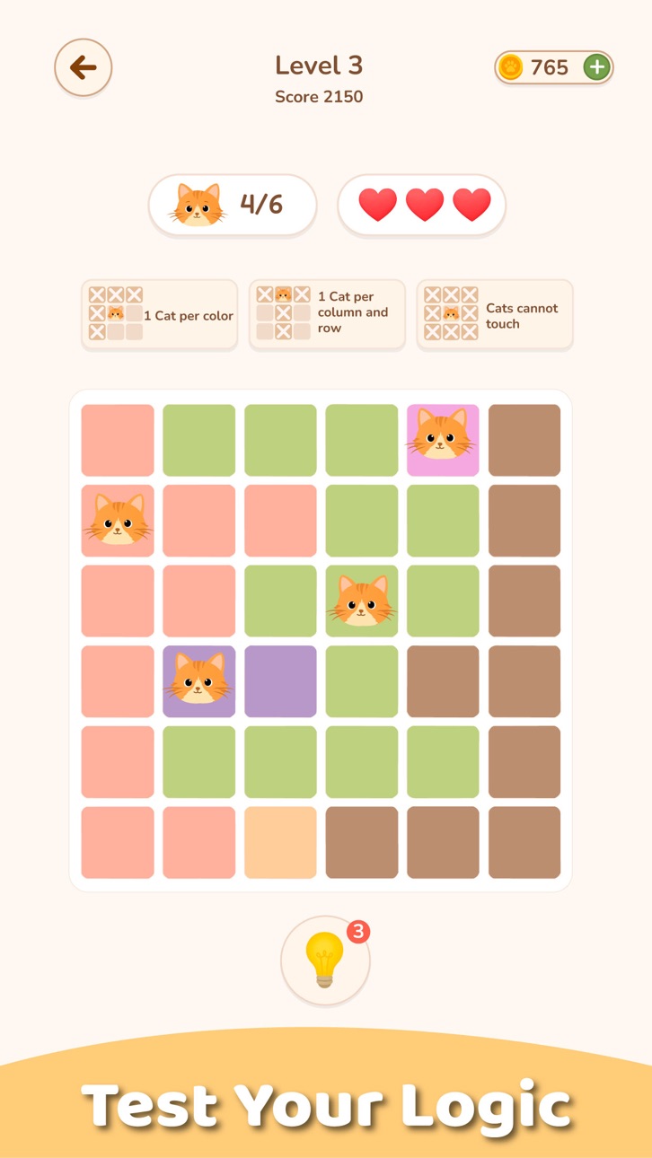 Meawdoku: Brain Logic Puzzle iOS Mod IPA screenshot 2 - iOS game interface