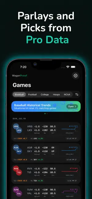 WagerProof: Sports Research AI screenshot 1