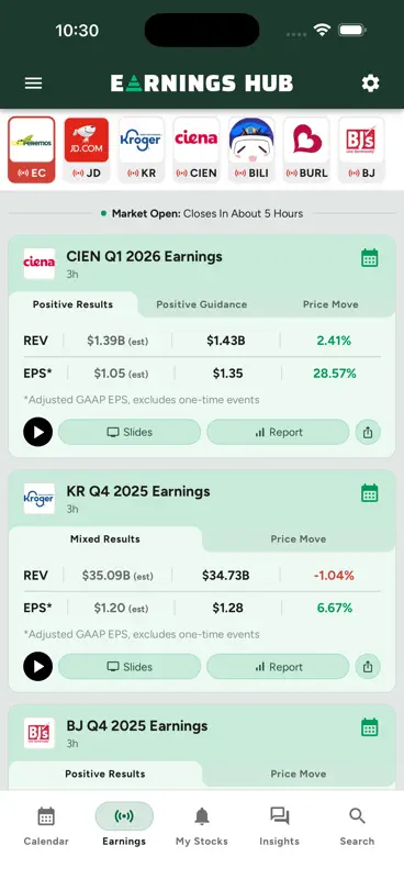 Earnings Hub and Calendar screenshot 2 of 9