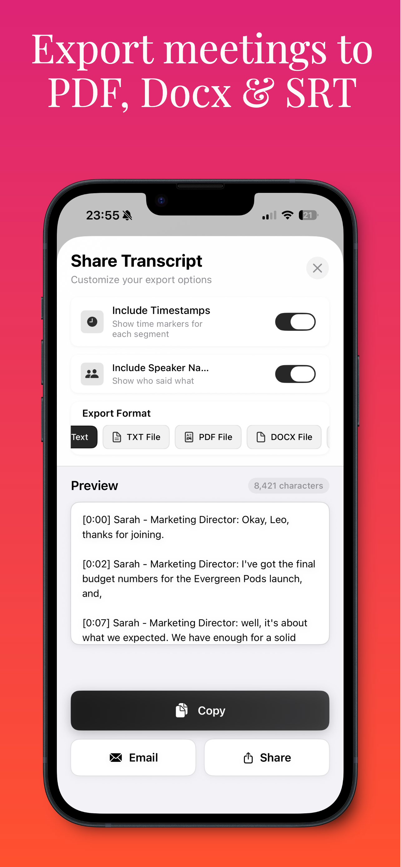 Transcription AI : Voice Notes