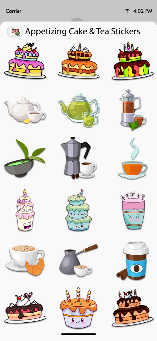Screenshot #3 pour Appetizing Cake & Tea Stickers