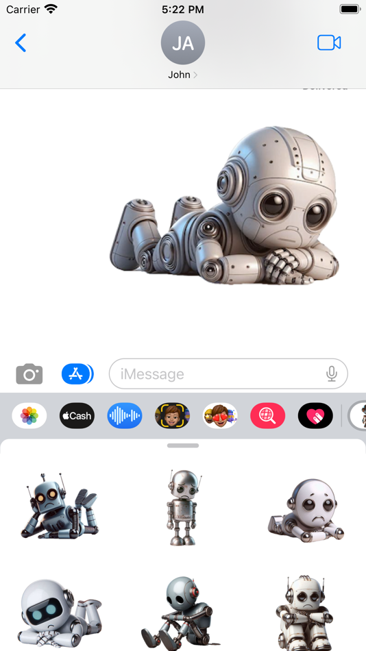 #6. Sad Robot Stickers (iOS) Podle: Paul Scott
