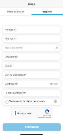 SIGAB Ciudadano app screenshot 2