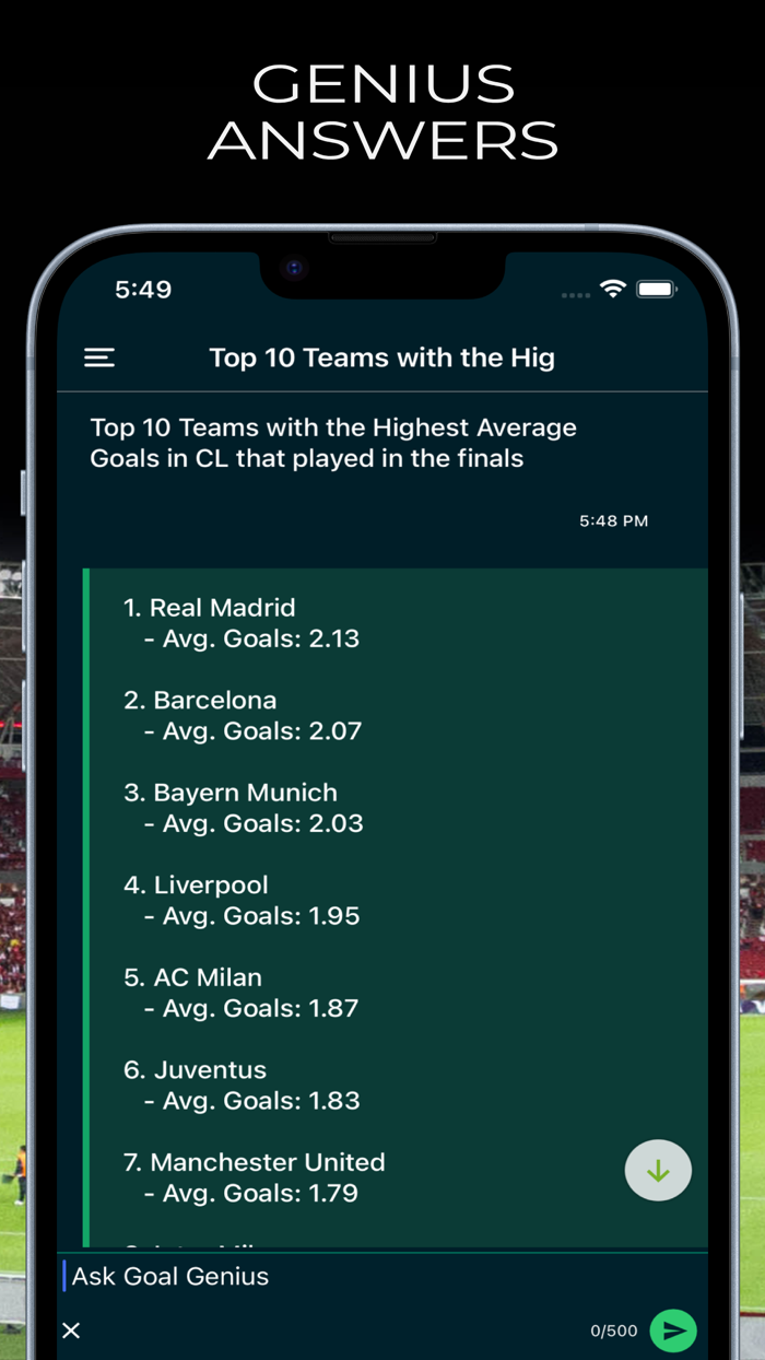Goal Genius - Soccer stats GPT