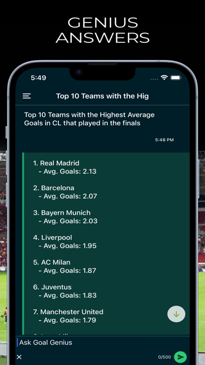 Goal Genius - Soccer stats GPT