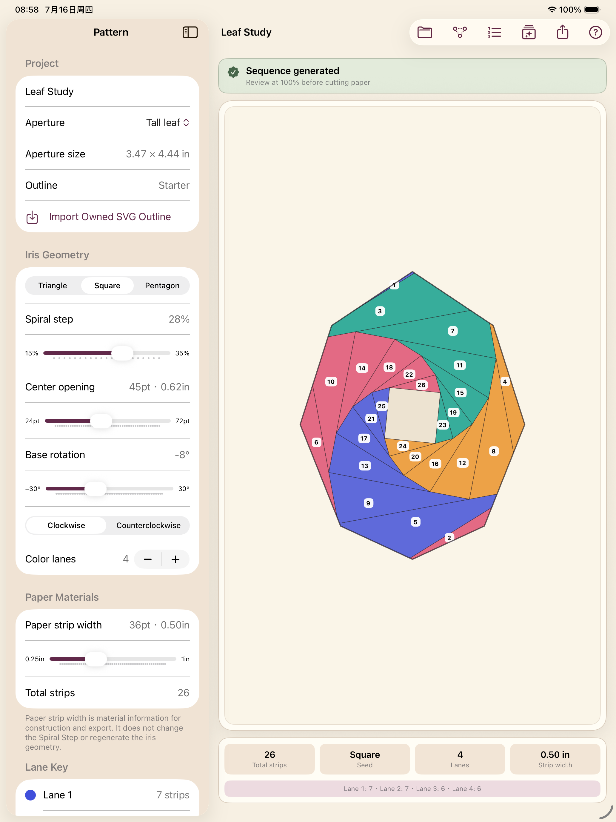 IrisFold: Pattern Maker screenshot 5