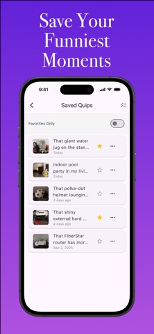 Photo Quip: AI Photo Jokes iPhone screenshot