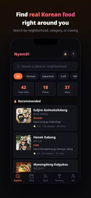NyamDi: Korea Food & Travel screenshot 1