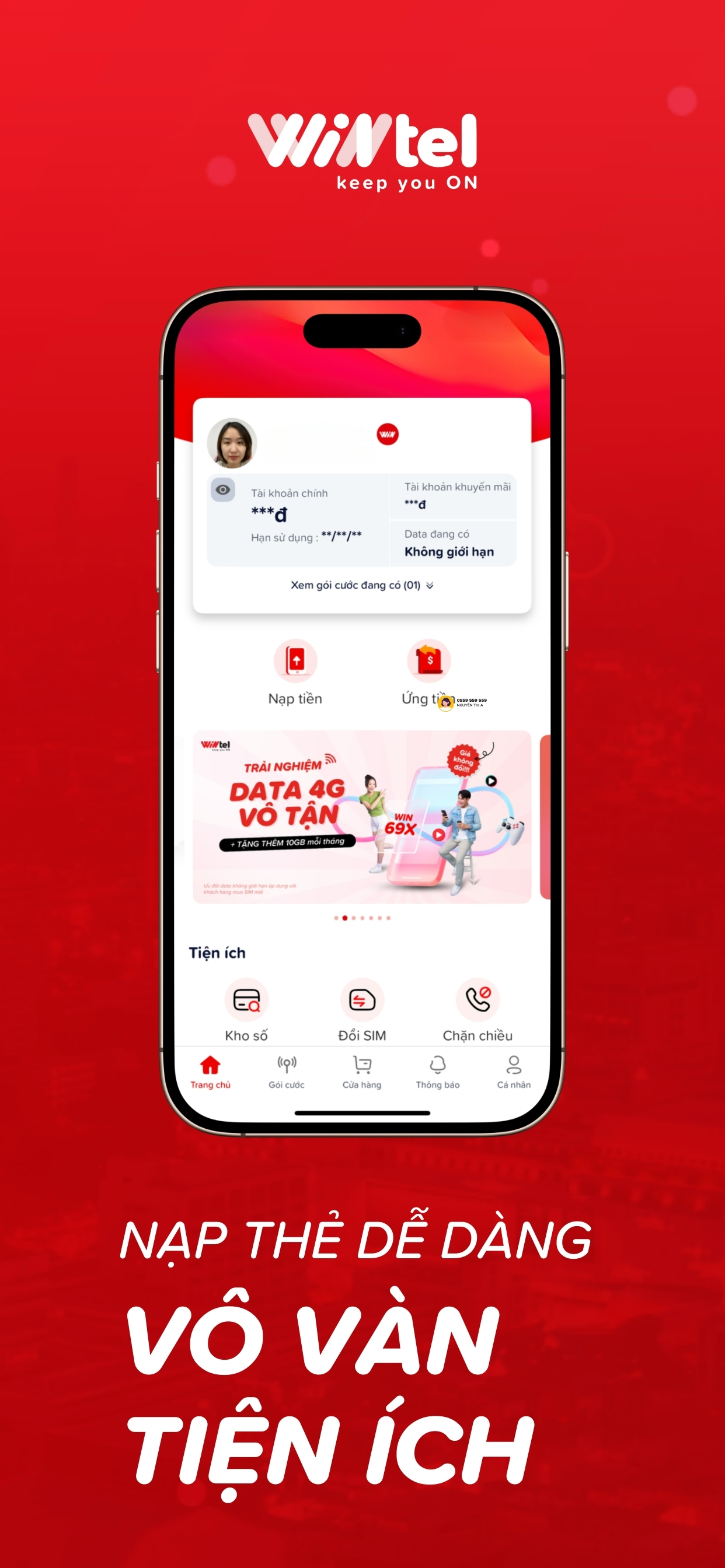 Wintel - Mạng di động 055 screenshot 2