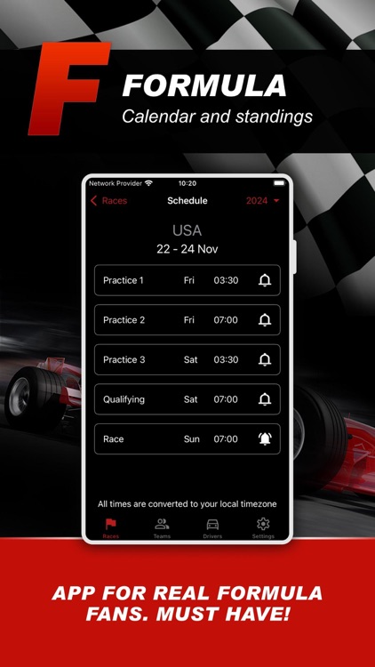 Formula Calendar 2025