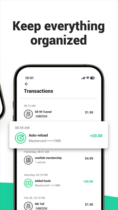 neoRide - Easy Toll Payments Screenshot