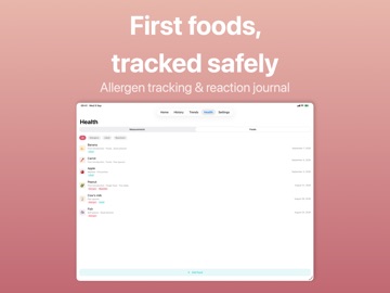 Nursling: Baby Feeding Tracker iPad screenshot