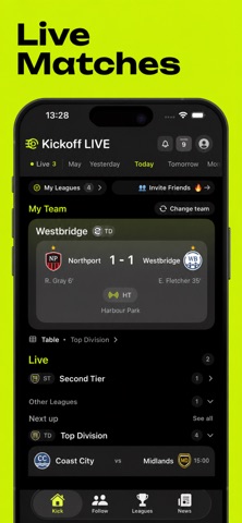 Kickoff LIVE iPhone screenshot