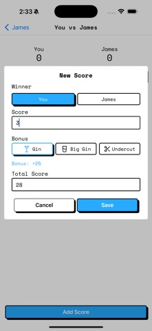 Gin Score Tracker Screenshot 3 of 9