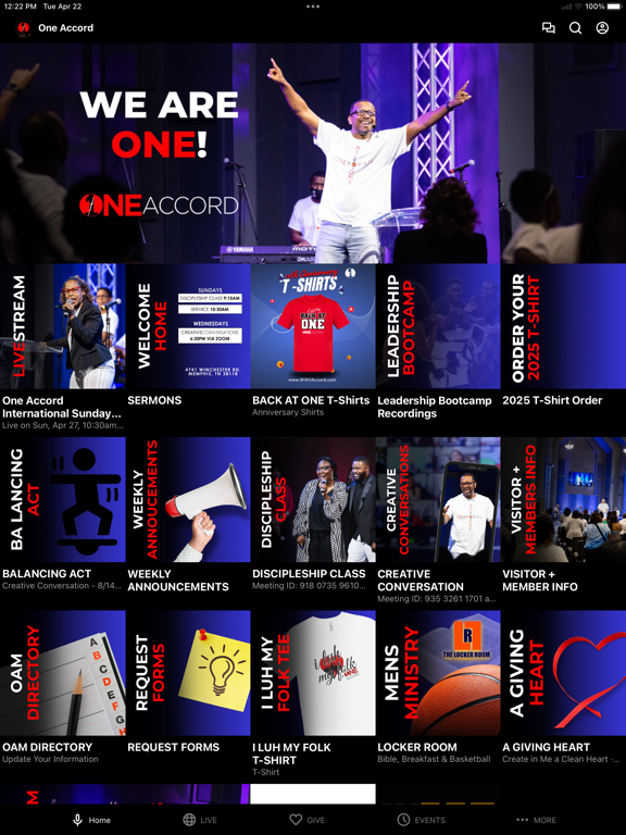 One Accord International iPad screenshot 1 - Education app