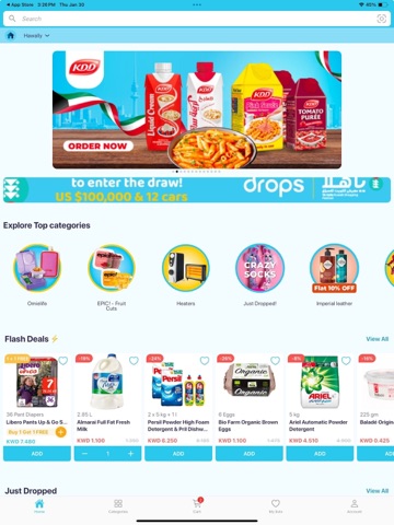 Drops: Food & Grocery Shopping iPad screenshot