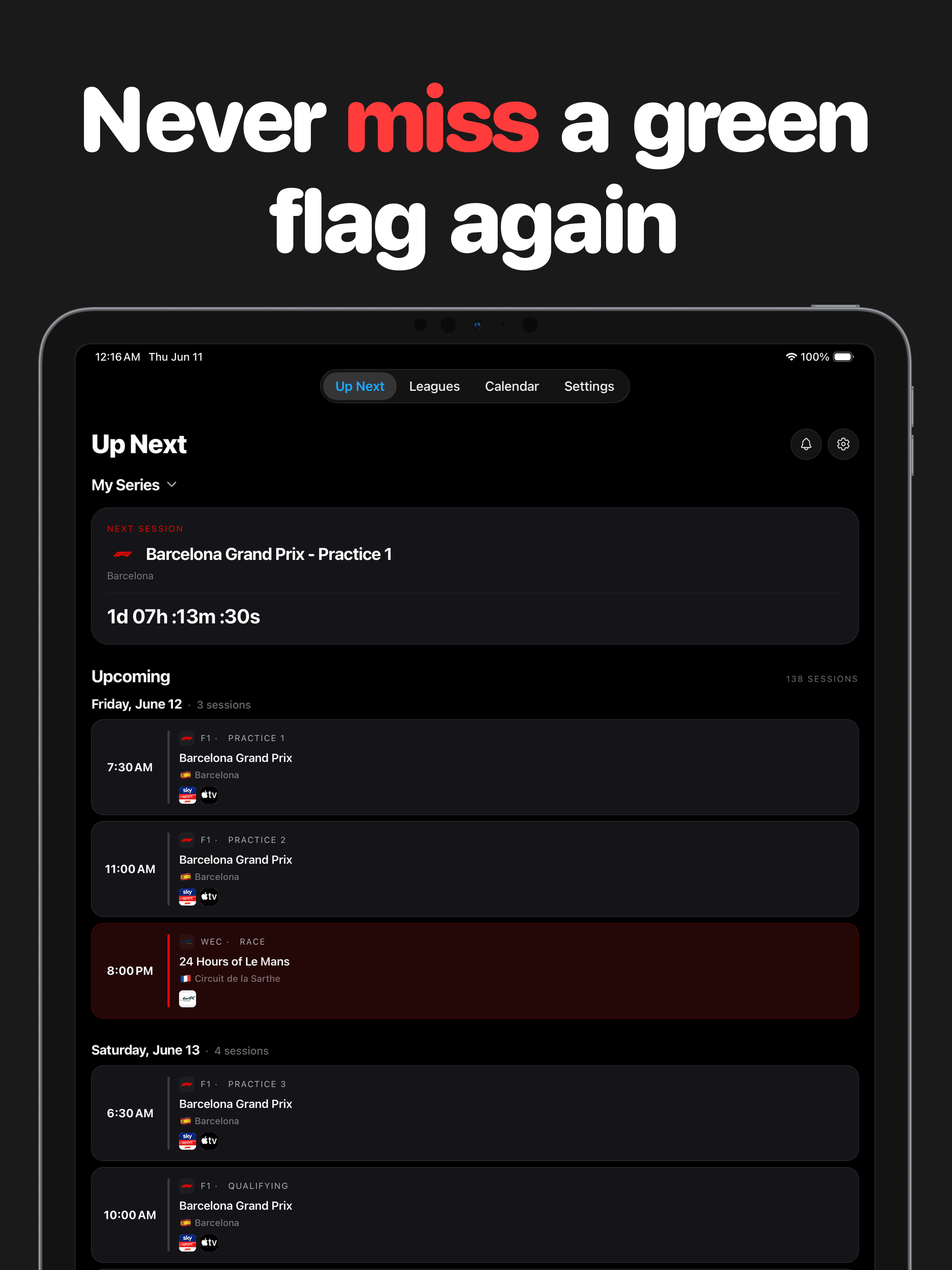 Racing Calendar