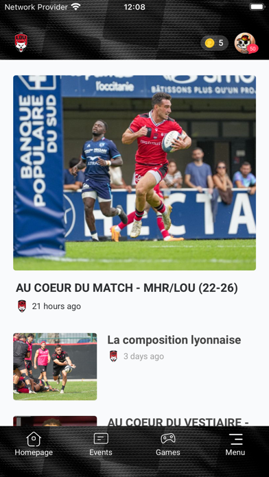 LOU Rugby - Appli officielle Screenshot