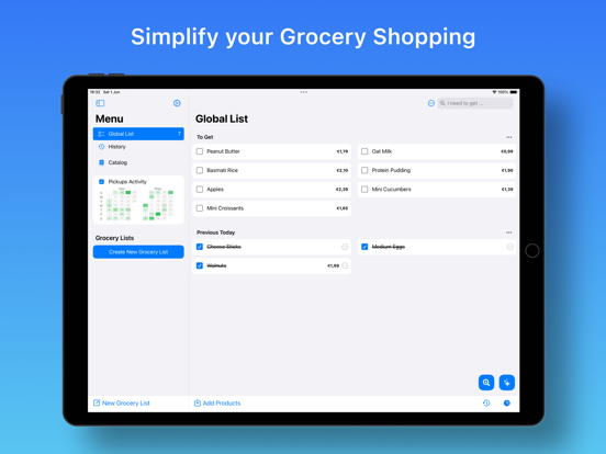 Groceries Tracker app