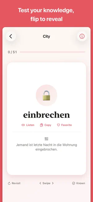 German Words Flashcards screenshot 2