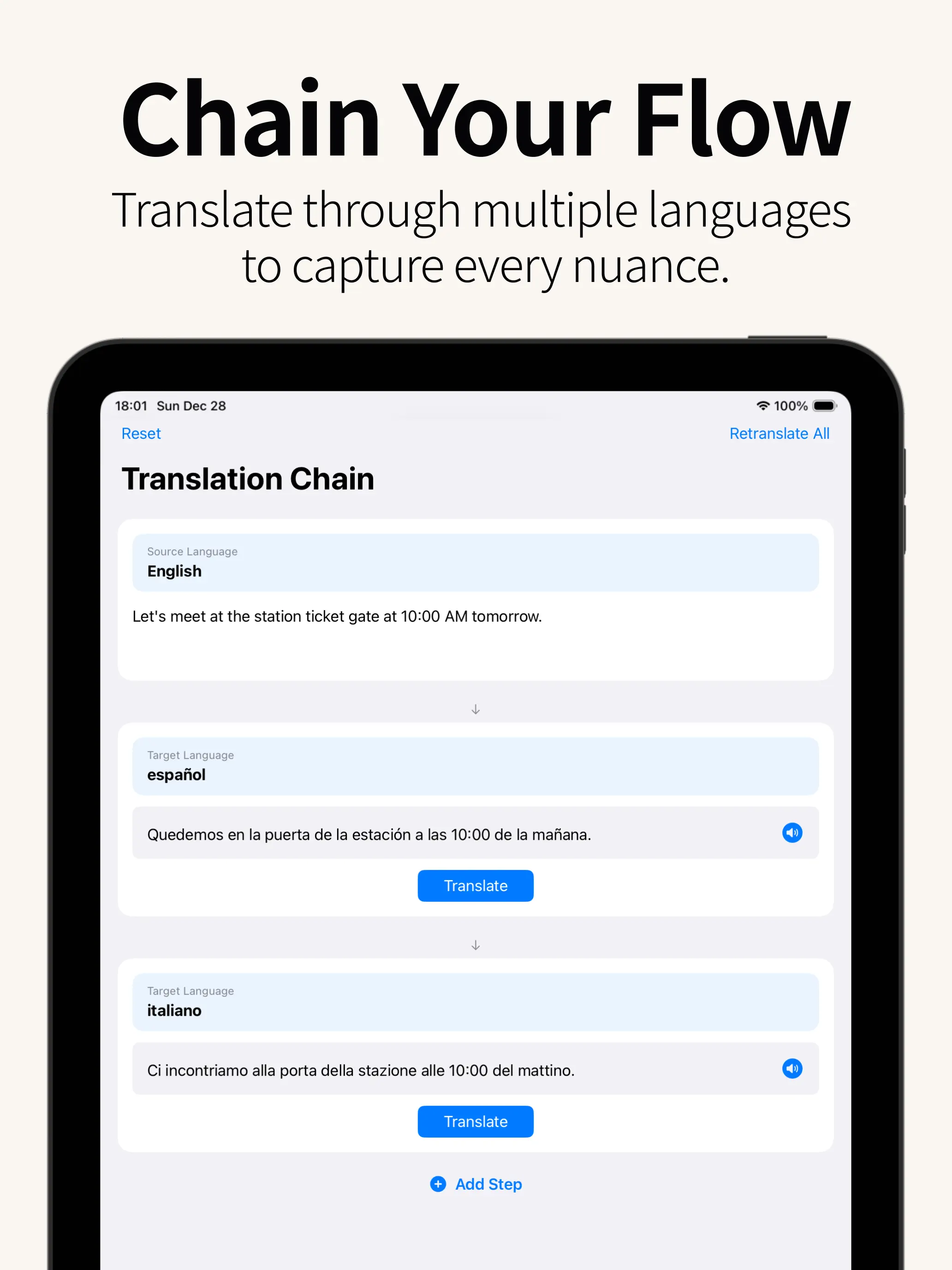 #5. Translation Chain: Multi-Learn (iOS) Podle: Takatoshi Ichige