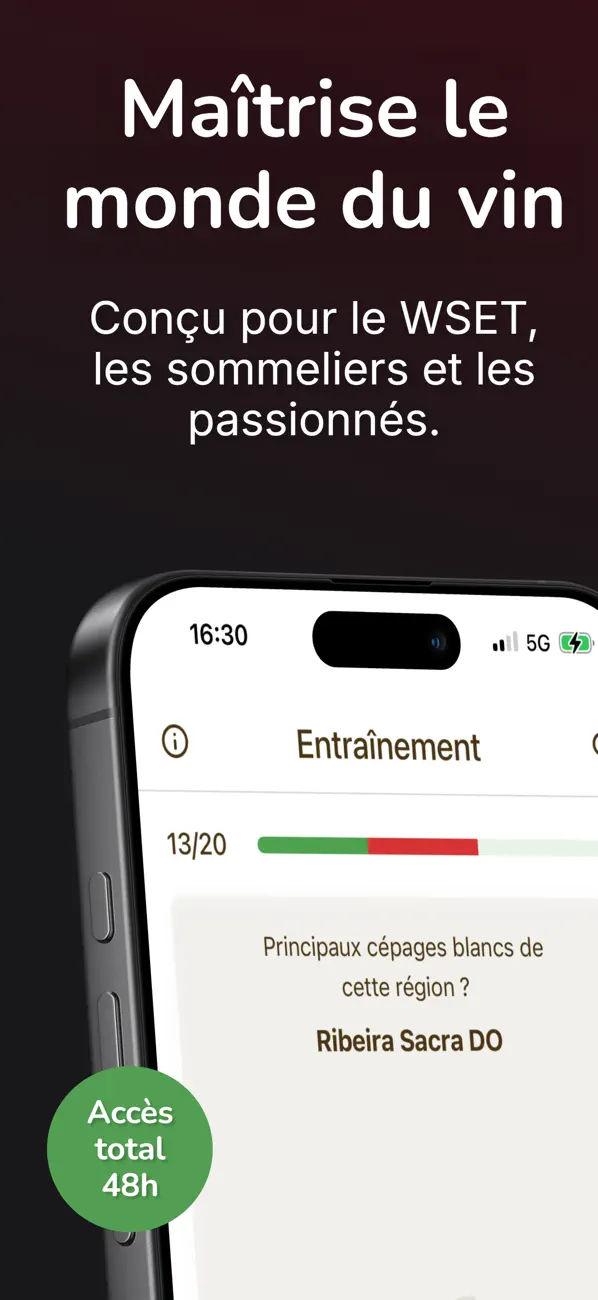 Screenshot #1 pour Coach Vin: WSET & Sommelier