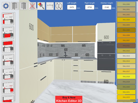 Kitchen Editor Line iPad screenshot 6 - Graphics & Design app