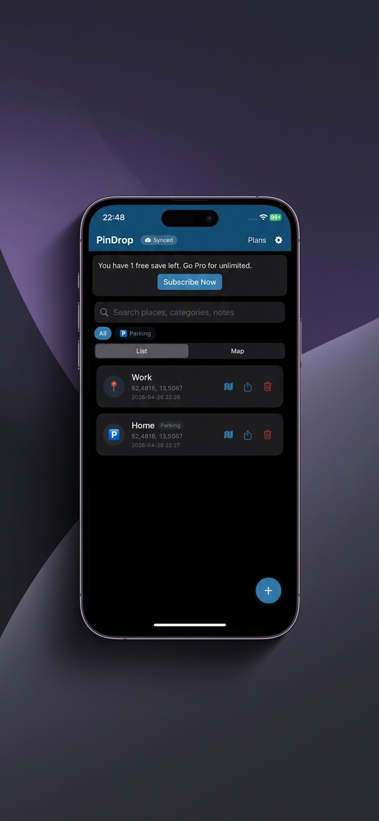 PinDrop: Save Spots Instantly