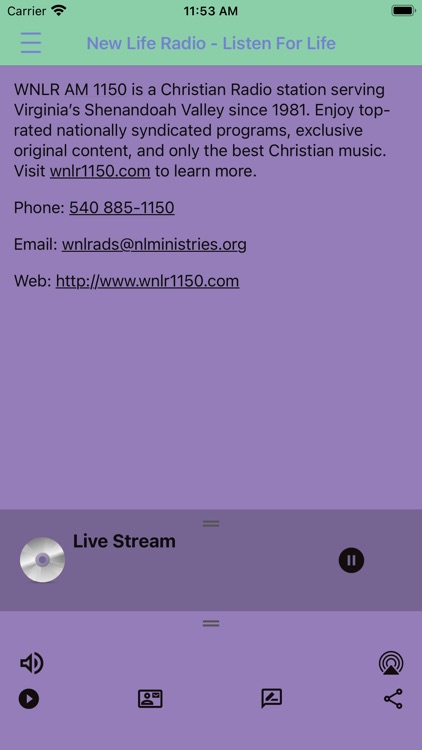 WNLR - 1150AM - New Life Radio