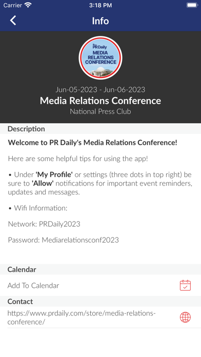 Ragan Communications Events Screenshot