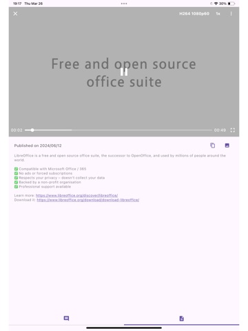Rinox - PeerTube Client iPad screenshot