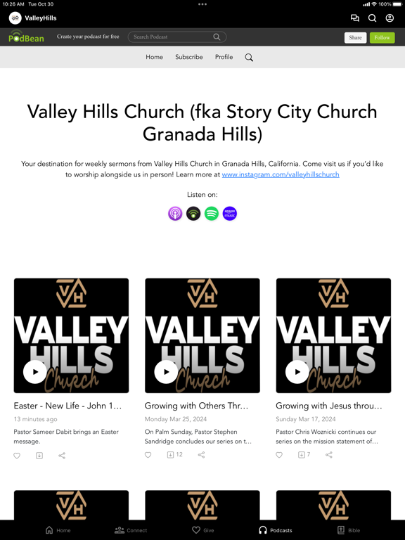 Valley Hills Church iPad screenshot 3 - Education app