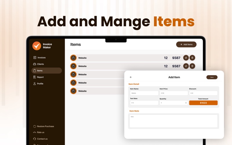 Invoice Maker -Receipt Creator screenshot